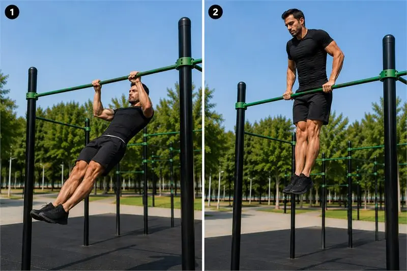 Muscle up: secuencia del movimiento