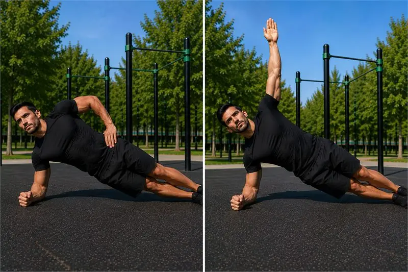 Plancha lateral: secuencia del movimiento