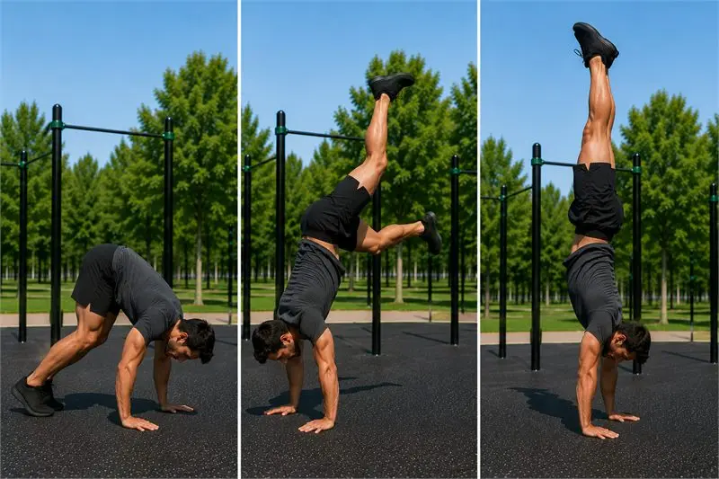 Pino (handstand): secuencia del movimiento