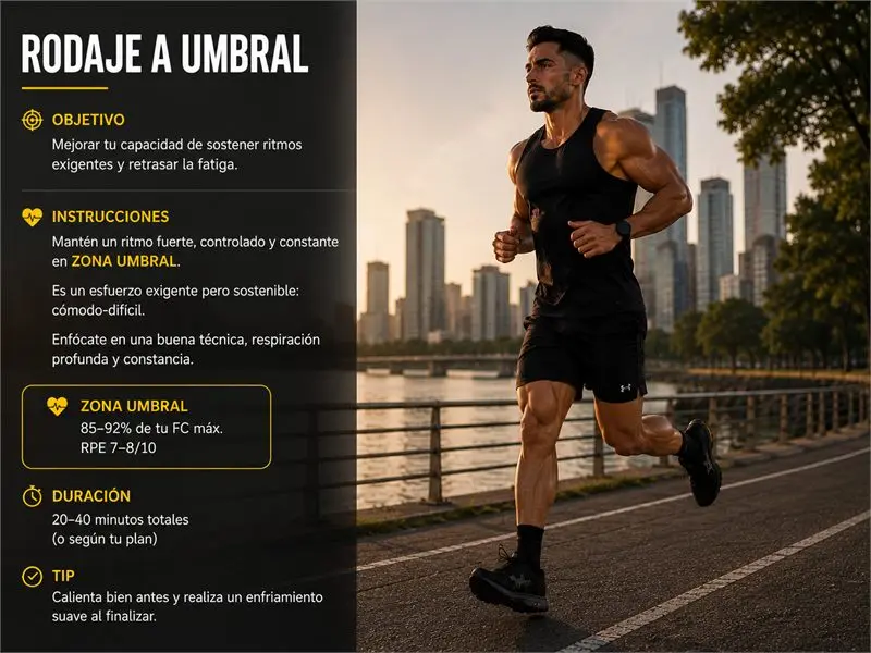 Rodaje a umbral (tempo): secuencia del movimiento