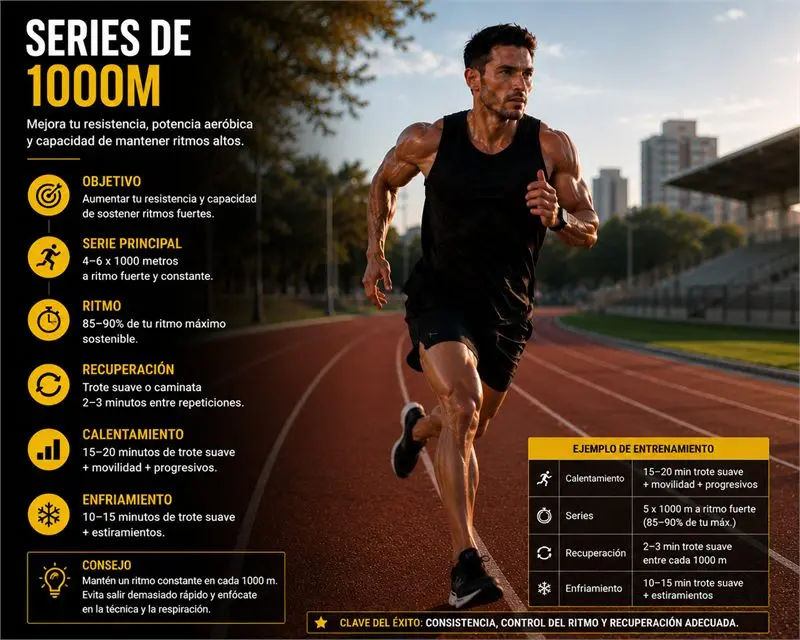 Series de 1000m: secuencia del movimiento