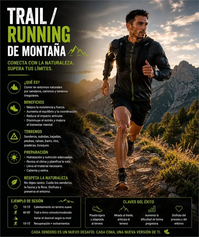 Running de montaña / Trail: secuencia del movimiento