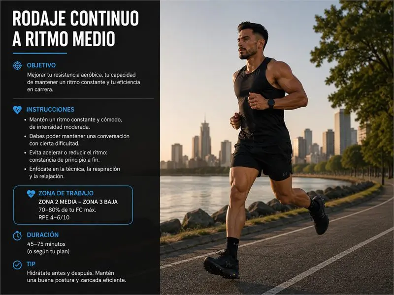 Rodaje continuo a ritmo medio: secuencia del movimiento
