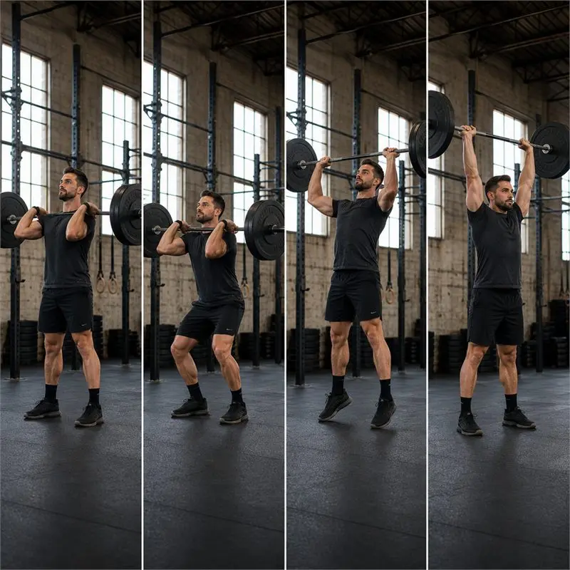 Push press: secuencia del movimiento