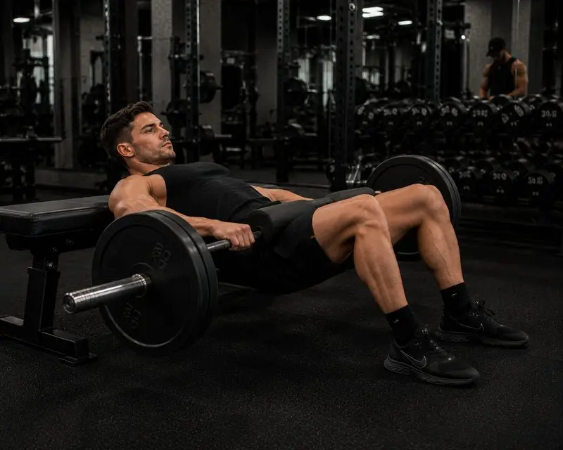 Hip thrust con barra: otra vista