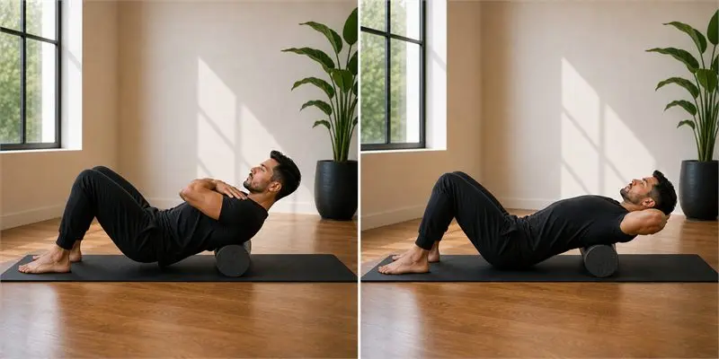 Foam roller torácico: secuencia del movimiento