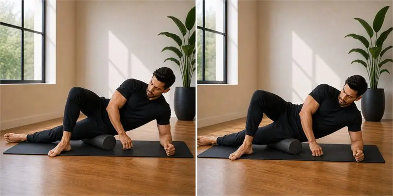 Foam roller banda iliotibial: secuencia del movimiento